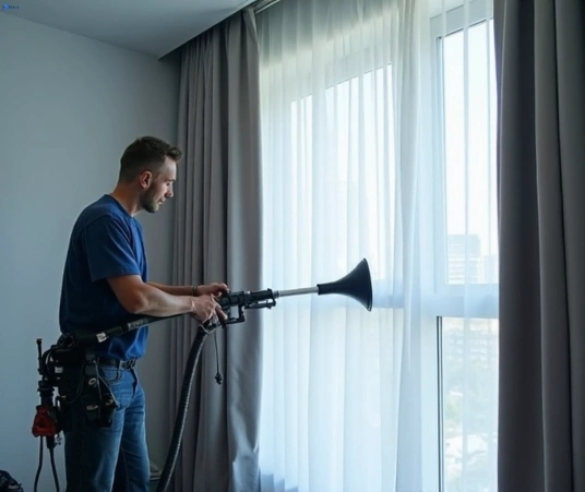 Professional commercial curtain cleaning process equipment Matty Curtain Cleaning englorie-park-nsw