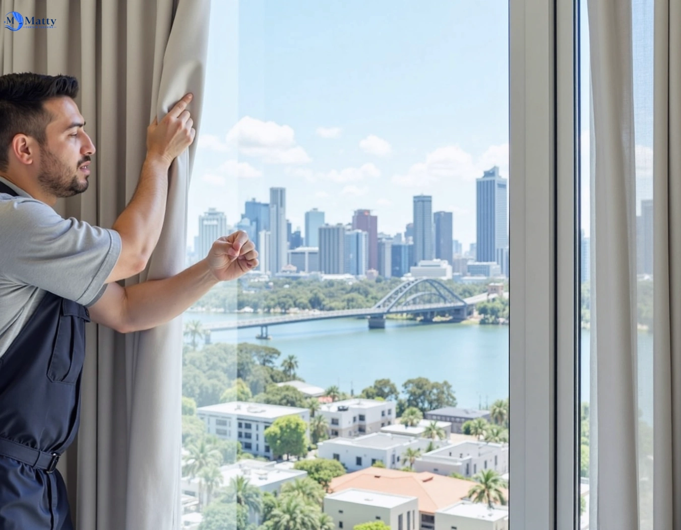 Professional curtain steam cleaning service englorie-park-nsw QLD by Matty Curtain Cleaning