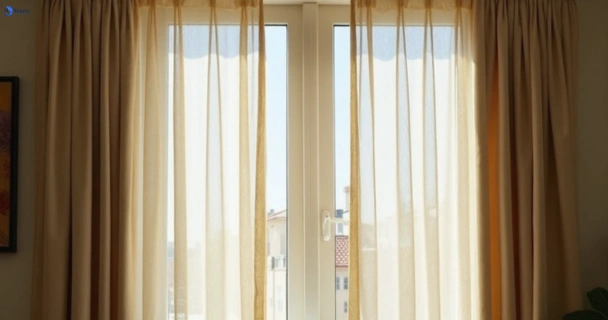 Dusty and dull curtains in englorie-park-nsw before steam cleaning